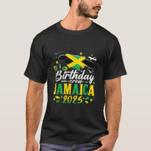 T-shirt Équipage d'anniversaire Jamaïque 2025 Vacances en