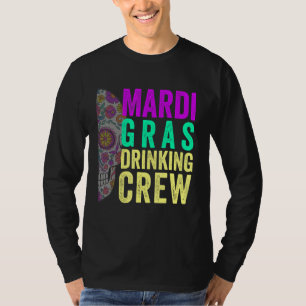 T-shirt Équipage de boisson du Mardi Gras Groupe Mardi Gra