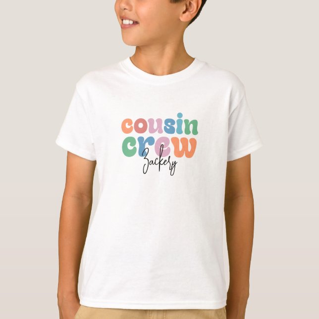 T-shirt Équipage de Cousins Groovy Personnalisé (Devant)