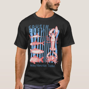 T-shirt Équipage de cousins rayés créant des souvenirs ens