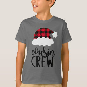 T-shirt Équipage de couture de Noël - Plaid Buffalo