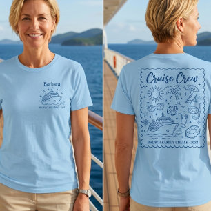 T-shirt Équipage de croisière familiale personnalisée pour
