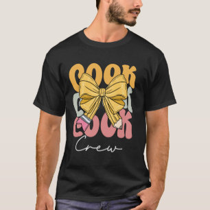 T-shirt Équipage de cuisine Groovy Coquette Nœud Mignon Dr