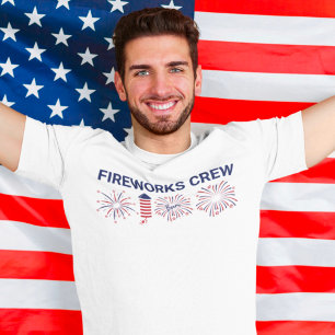 T-shirt Équipage de feux d'artifice 4 juillet Fête de l'In