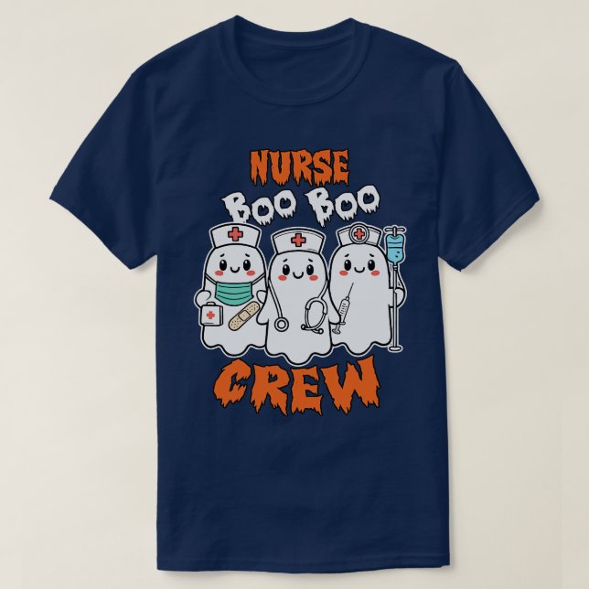 T-shirt Équipage de l'infirmière Boo (Design devant)