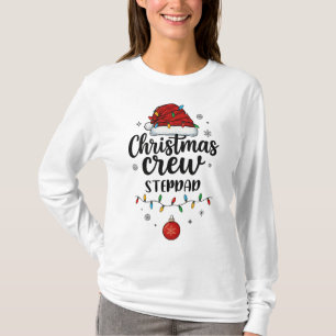 T-shirt Équipage de Noël Chapeau de Papa Noël de demi-père