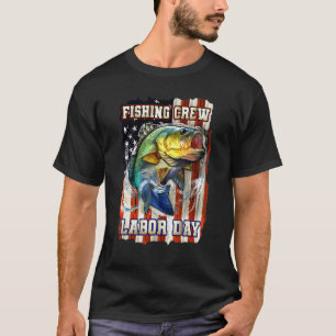 T-shirt Équipage de pêche Fête du Travail Drapeau américai