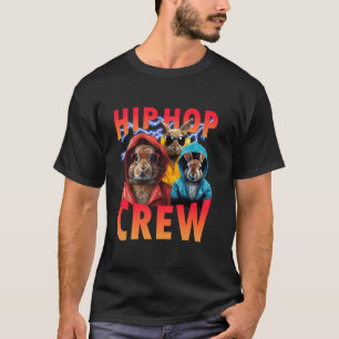 T-shirt Équipage Hip Hop drôle de lapin de Pâques graphiqu