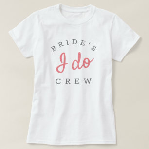T-shirt Équipage Je Dis Rose et Blanc Enterrement de Vie d