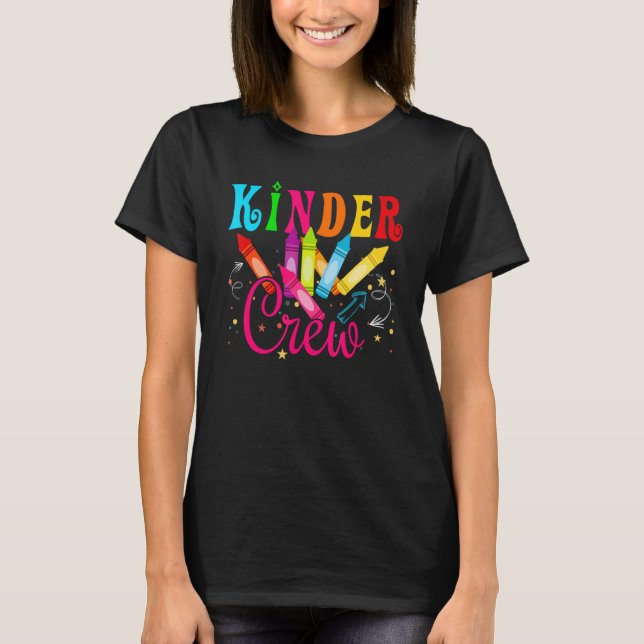 T-shirt Équipage Kinder Enseignant de maternelle 1er jour  (Devant)