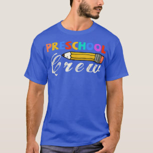 T-shirt Équipage Préscolaire Cute Retour À L'École Enseign