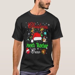 T-shirt Équipage Prof de Français Noël Chapeau de Père Noë
