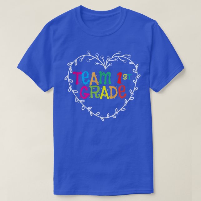 T-shirt Équipe 1ère année Retour à l'école pour enseignant (Design devant)