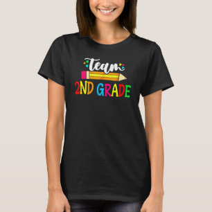 T-shirt Équipe 2e année Enseignant Pencil Retournez à Sch