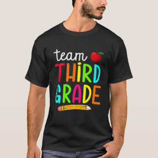 T-shirt Équipe 3E Année 3E Année Retour À L'École Pour Gar