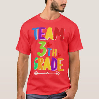 T-shirt Équipe 3e Mignonne Retour À L'École Pour Enfants C