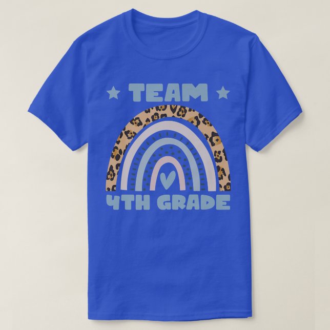T-shirt Équipe 4E Année Retour À L'École Étudiante K (Design devant)