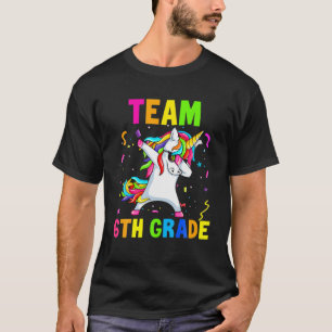 T-shirt Équipe 6E Classe Unicorne Dabbing Cute Unicorne Re