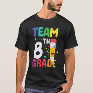 T-shirt Équipe 8e année Joyeux crayon Retour à l'école