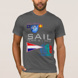 T-shirt Équipe A de voile faisant de la navigation de