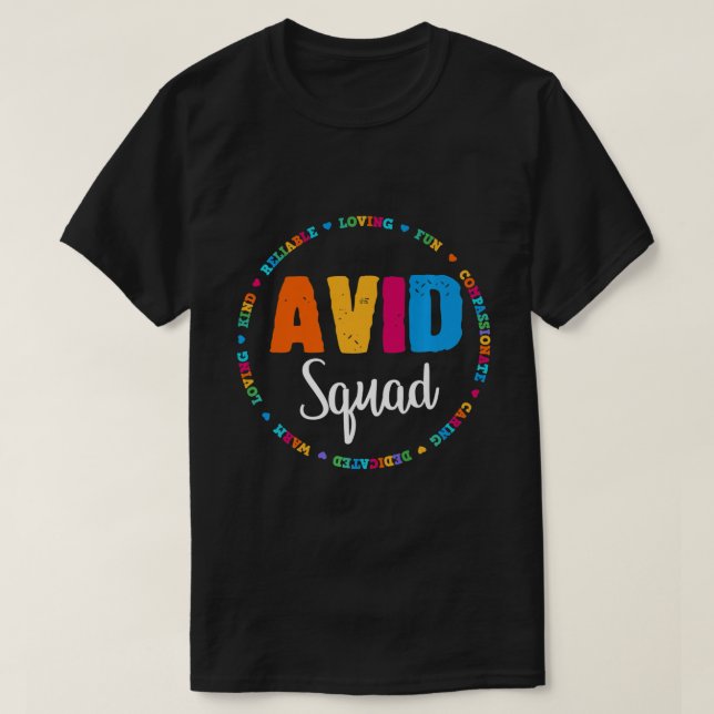 T-shirt Équipe AVID Programme de l'équipe Enseignant Appré (Design devant)