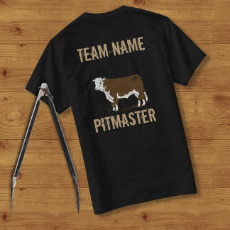 T-shirt Équipe BBQ personnalisée Unisex Bull