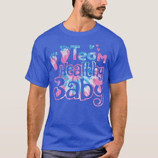 T-shirt Équipe Bébé en santé Sexe Révéler la fête rose ou