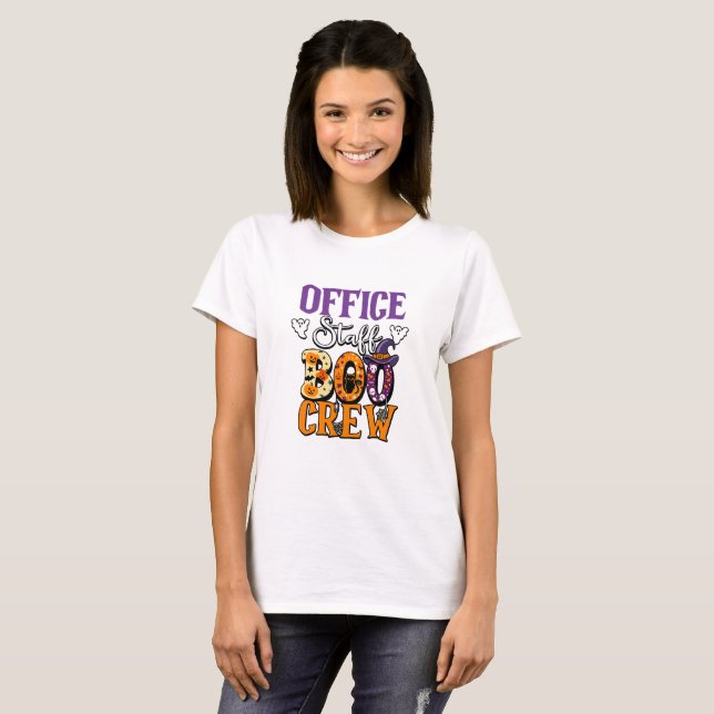 T-shirt Équipe Boo Office Halloween Team Spirit Poste (Devant entier)