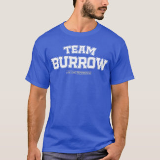 T-shirt Équipe Burrow Fière famille Nom de famille Nom de