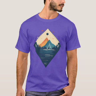 T-shirt Équipe Camping Minimaliste Aventure fille