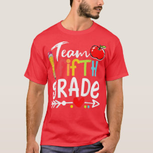 T-shirt Équipe Cinquième Année Bonjour 5E Année Retour À L