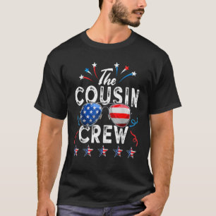 T-shirt Équipe Cousin 4 juillet Famille Patriotique Améric