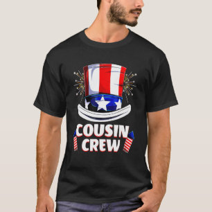 T-shirt Équipe Cousin 4 juillet Famille Patriotique Améric