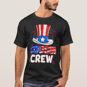 T-shirt Équipe Cousin 4 juillet Famille Patriotique Améric