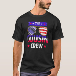 T-shirt Équipe Cousin 4 juillet Famille Patriotique Améric