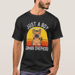 T-shirt Équipe cycliste Just Boy Who Loves His German Shep