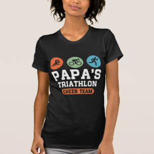 T-shirt Équipe d'acclamation de triathlon de papas