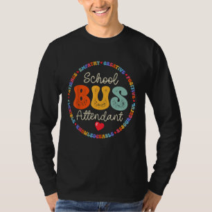 T-shirt Équipe d'agents d'autobus scolaire qui effectue de