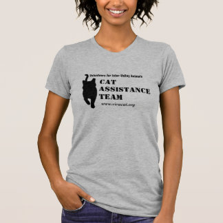 T-shirt Équipe d'aide de chat--logo noir pour