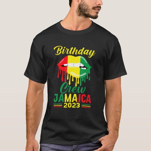 T-shirt Équipe d'anniversaire Jamaïque 2023 Jeux de filles (Devant)