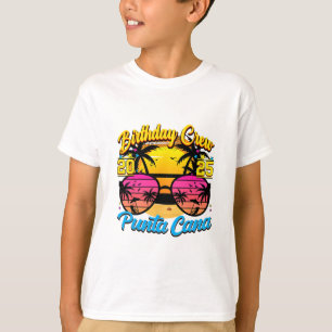 T-shirt Équipe d'anniversaire Punta Retro Cana 2025 Couche