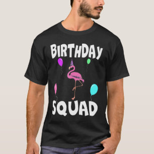 T-shirt Équipe d'Anniversaires Flamants roses masculins Fe