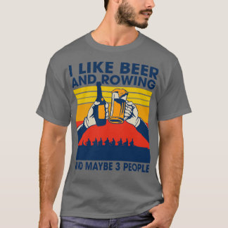 T-shirt Équipe D'Aviron I Aime La Bière Et Aiguille 8 Pers