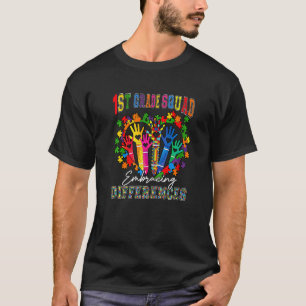 T-shirt Équipe de 1re année adoptant les différences Autis
