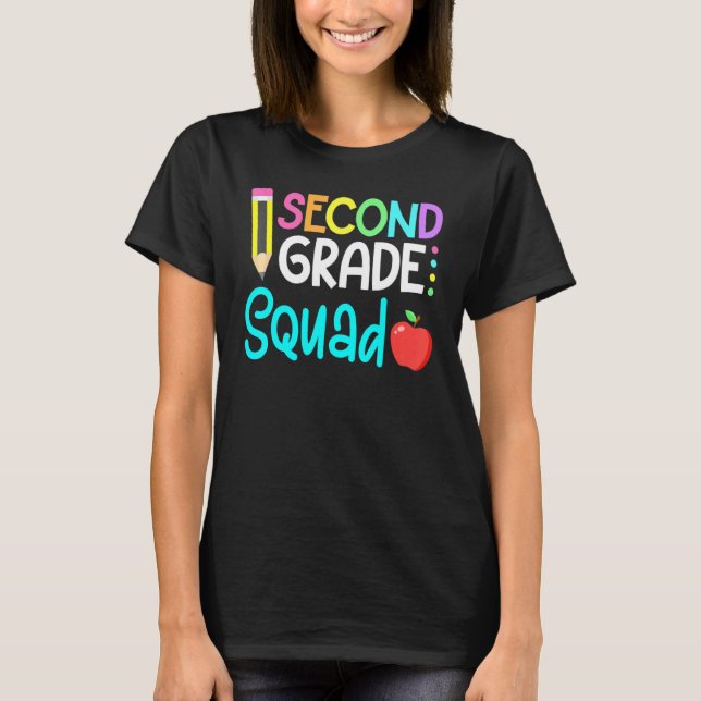 T-shirt Équipe de 2e année Équipe de retour à l'école T (Devant)
