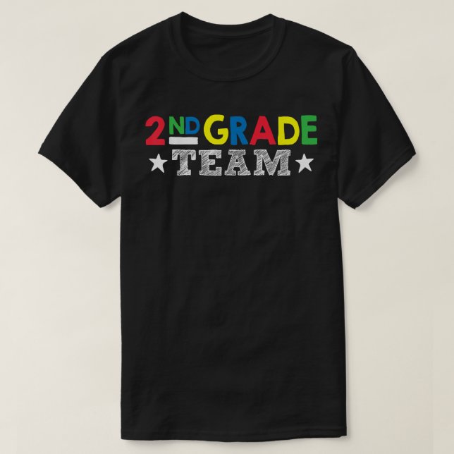 T-shirt Équipe De 2E Année Revenant À L'École Apprentissag (Design devant)