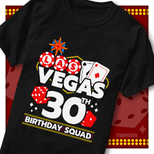 T-shirt Équipe de 30 ans d'anniversaire de Vegas Casino Pa