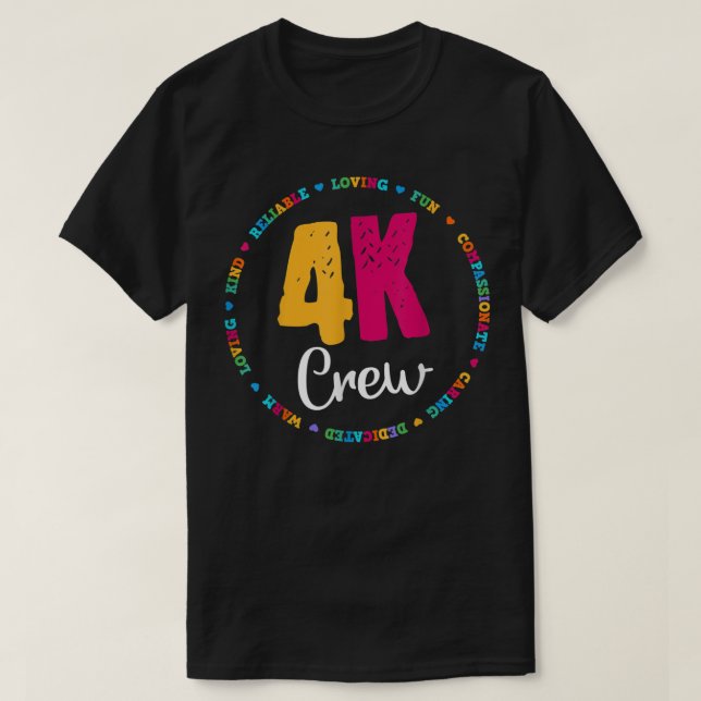 T-shirt Équipe de 4K Équipe Enseignant Jardin d'école mate (Design devant)