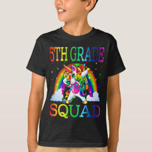 T-shirt Équipe de 5e année Unicorne Retour à l'école