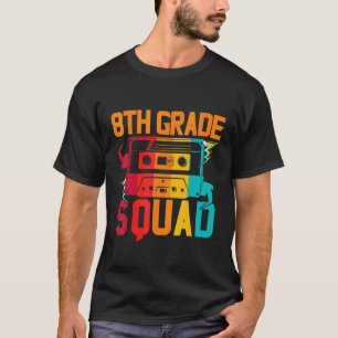 T-shirt Équipe de 8e année vintage 80s Boombox Enseignant